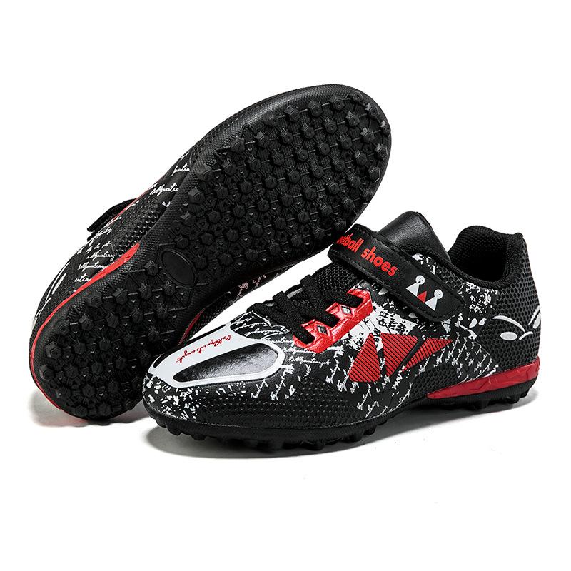Весенне-осенние новые детские футбольные бутсы для мальчиков и девочек, спортивная обувь для тренировок на траве, кроссовки для бега со сломанными ногтями на липучке