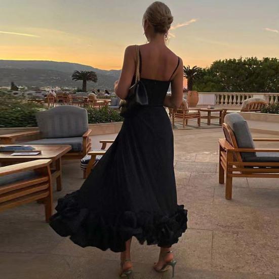 Женское платье-комбинация на тонких бретельках, облегающее однотонное вечернее платье трапециевидной формы с открытой спиной и без рукавов