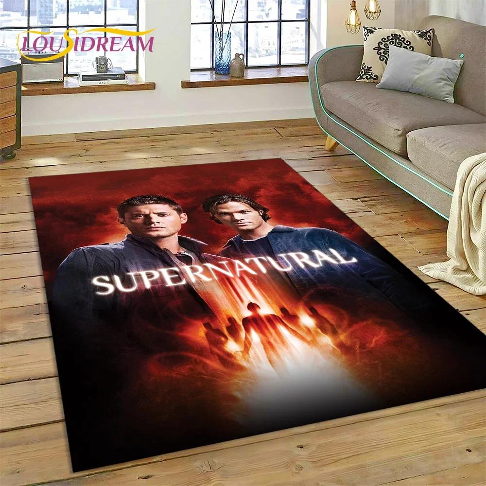 SPN Новейший Ковер с 3D-изображением Дина и Сэма из Сверхъестественного для Спальни, Гостиной, Дома, Декор для Дивана, Детская Игровая Большая Декоративная Напольный Коврик