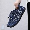 New Curved Rattan Plaid Adhesive Rubber Mesh Fabric Men's Sports Shoes Comfortable and Breathable Casual Shoes