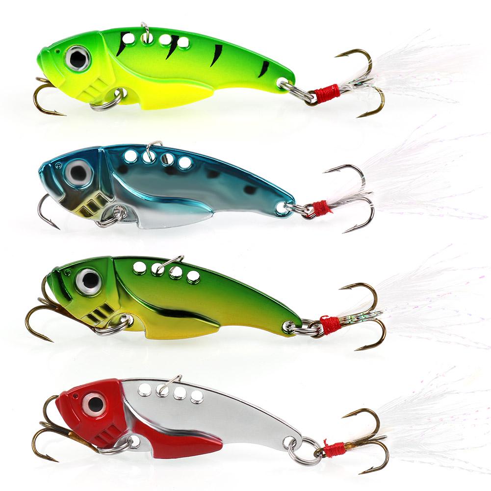 Рыболовная приманка Металлические приманки VIB Яркие 3D глаза Ложка Приманка Рыболовная приманка Окунь Искусственная жесткая приманка