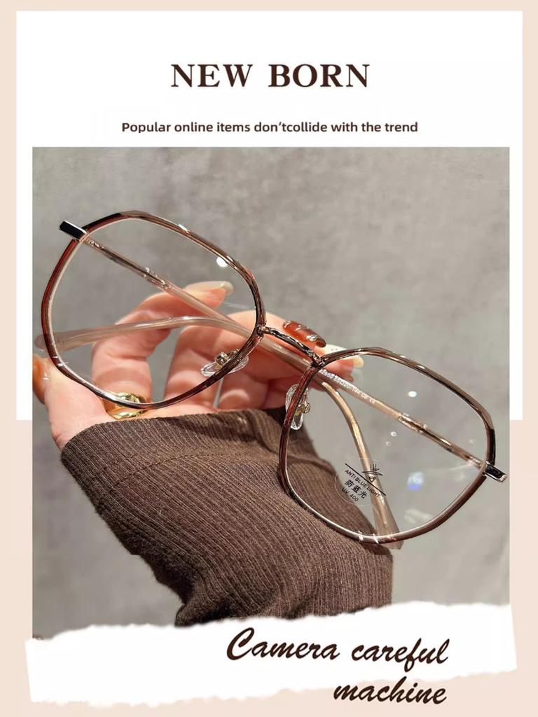 Новые Универсальные Очки Большой Оправы Для Женщин Высокого Класса, Подчеркивающие Стройность Полного Лица, Могут Быть Совмещены С Оправами Для Очков Для Близорукости MH9054