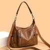 Soft Leather Retro Fashionable Messenger Bag Women's Large-capacity Simple Commuter Portable Mother Bag Niche Versatile Shoulder Bag