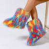 Women Boots 2025 New Luxury Comfortable Fashion Shoes for Women Outdoor Plush Warm Snow Boots Fluffy Faux Fox Fur Boots Woman
