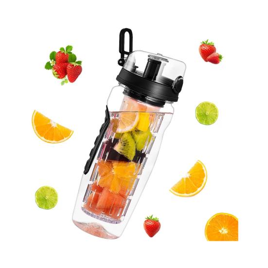 960 мл/32 унции Спортивная бутылка для воды с фильтром для заварки фруктов, герметичная чашка для воды без бисфенола-А, чашка для воды на открытом воздухе, велоспорт, фитнес-чашка для сока для тренажерного зала, офиса, пляжа