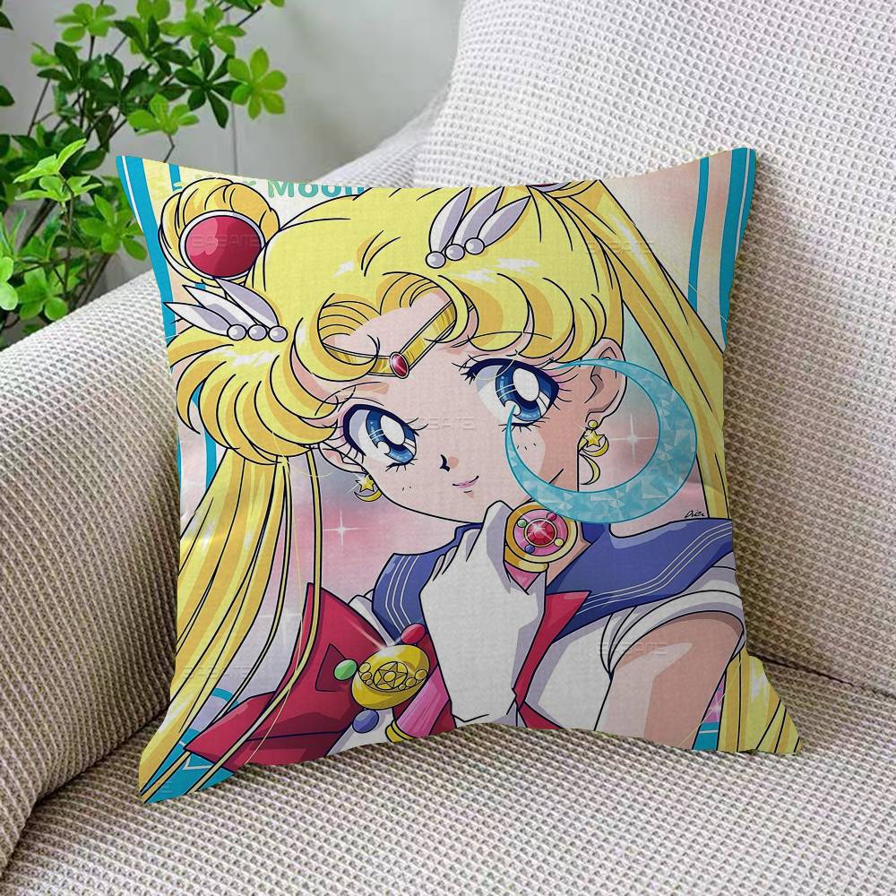 Милая подушка S-Sailor M-Moon Подарок Декор для домашнего офиса Спальня Диван Автомобильная подушка Чехол 45X45