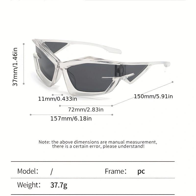 Солнцезащитные очки в стиле ретро Y2K, модные очки «кошачий глаз», нестандартные очки для мужчин, солнцезащитные очки для активного отдыха, стимпанк, неполяризованные солнцезащитные очки