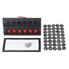 Marine Switch Panel 6 Gang Waterproof Pre Wired with Overload Protector ON OFF for RV Boat DC12V