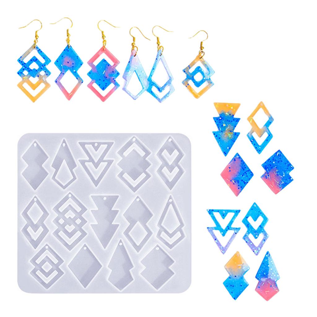 Геометрическая силиконовая форма Выдолбленные формы для сережек Формы для изготовления ювелирных изделий Силиконовые формы Идеальный подарок для мастеров