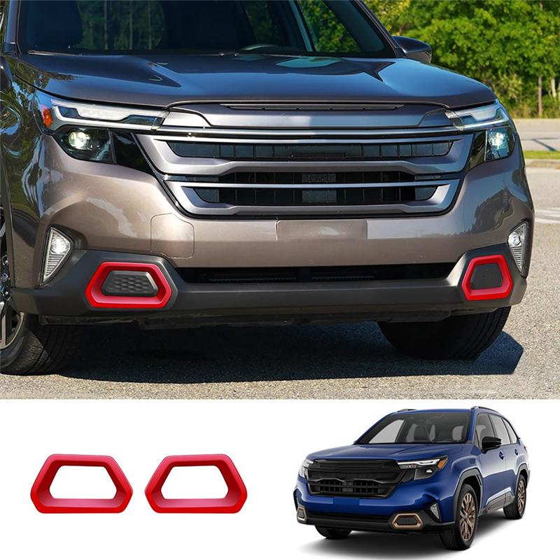 A03Z-Car Front Fog Lamp Frame Fog Light Eyebrow Trim Sticker For Subaru Forester 2025 ,B