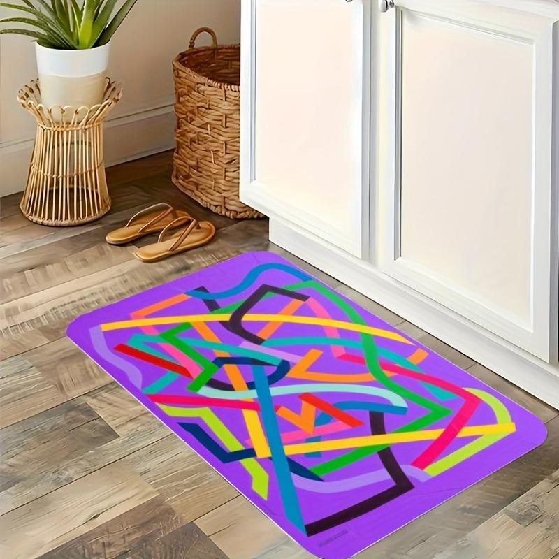 1 шт. Коврик для кухни с сафари-алфавитом, Нескользящий коврик для двери, Поп-дизайн, Коврик для ванной, Коврик для ванной, Ковер для дома, Раковина, Прачечная, Декорери