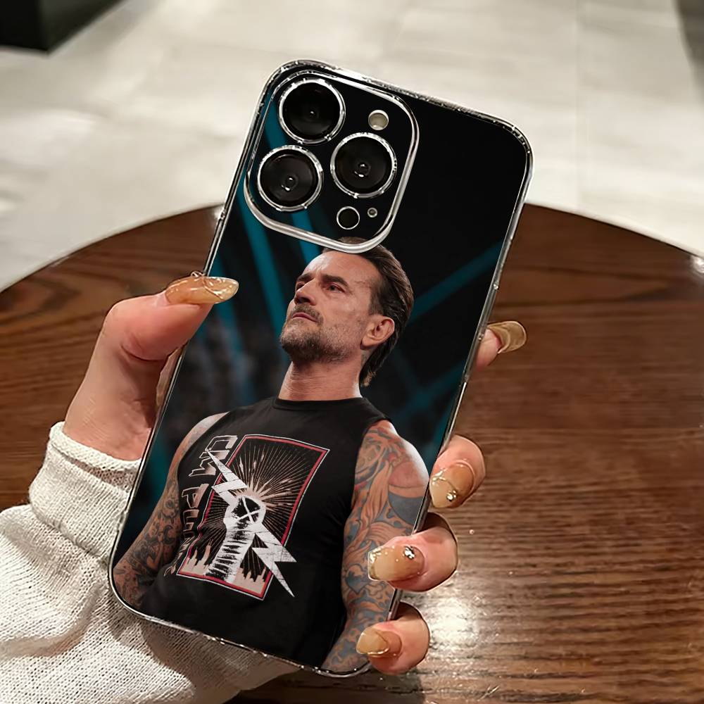 Wrestler CM Punk-k Phone Case Transparent Silicone Soft For iPhone 17 16 15 14 13 12 11 Mini Pro Max Plus