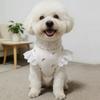 Bow Print Dog Pajamas Breathable Flying Sleeve Wrap Belly Suit Full Belly Protection Comfortable Dog T-Shirt Outdoor Activities