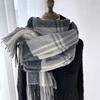 Scarf Women's New Winter Plaid Imitation Cashmere Fringed Shawl Thickened Warm Scarf