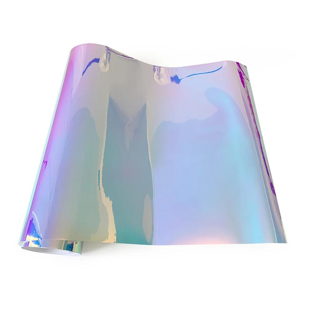 135см Автомобильная пленка без пузырьков воздуха Голографическая радужная наклейка Изменение цвета Сделай сам Наклейки для автомобилей Лист Автостайлинг Автоаксессуары