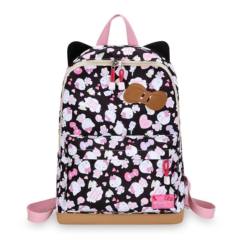 Школьная сумка женская большая вместимость рюкзак для школьников средней школы средней школы колледжа дикий рюкзак с напечатанным логотипом