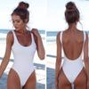 European and American Backless Solid Color One-Piece Swimsuit - Sexy Tank Top Design