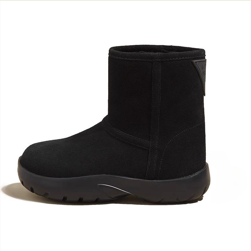 Women's Winter Platform Snow Boots Warm Faux Suede Mid-Calf Ankle Booties Shoes With Faux Fur Lined Comfortable Non-Slip Walking Short Boots for Women