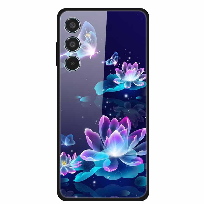 Tempered Glass Case For Samsung S25 Plus Case S 25 Plus Hard Back Cover For Samsung Galaxy A16 M55 A55 Phone Case Soft Bumper