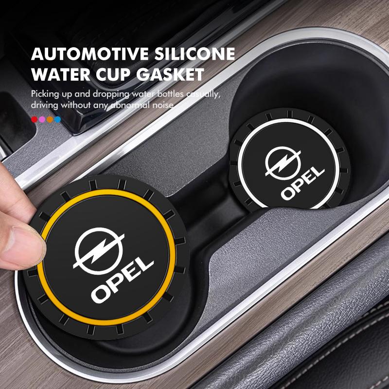 2pcs Silica Gel Car Coaster Water Cup Holder Anti Slip Pad Mat For Opel Corsa Astra H G J Insignia Vectra Zafira Meriva Hj3
