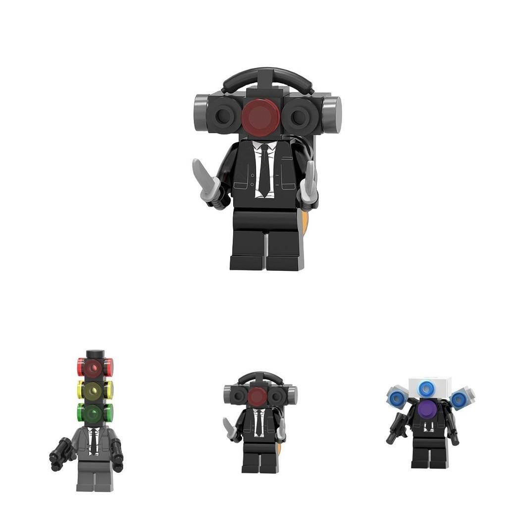 Lg1011 Toilet Man Vs Surveillance Man Series Mic Man Signal Light Man Abs Plastic Large Particle Building Block Toy Bag