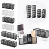 Metal Mesh Desk Organizer 3/4/5/6 Grids Pencil Holder Pen Storage Box  Cosmetics Brush Storage