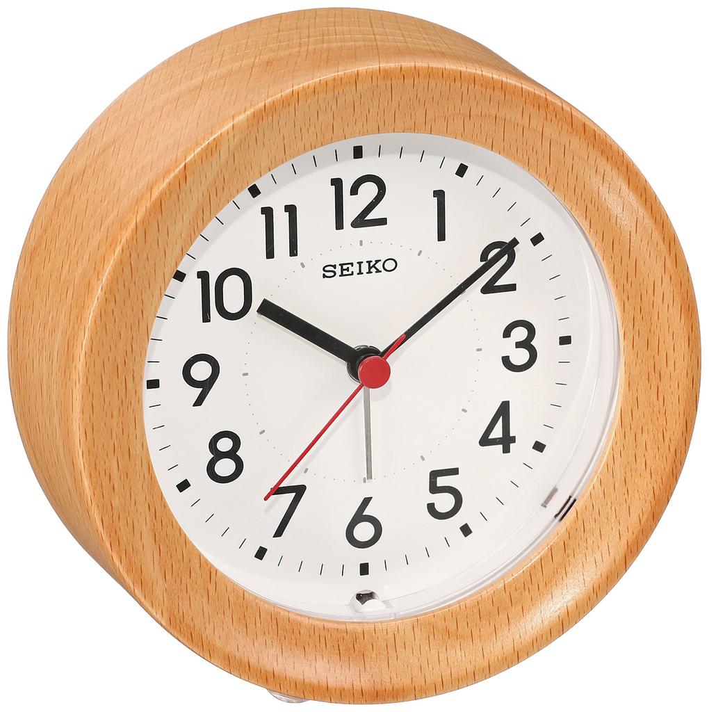 Seiko Clock Table Clock Alarm Clock Wall Wooden Natural Wood 11 x 11 x KR899A / / Clock, Analog, Frame, Finish, Dimensions 4.8 cm,