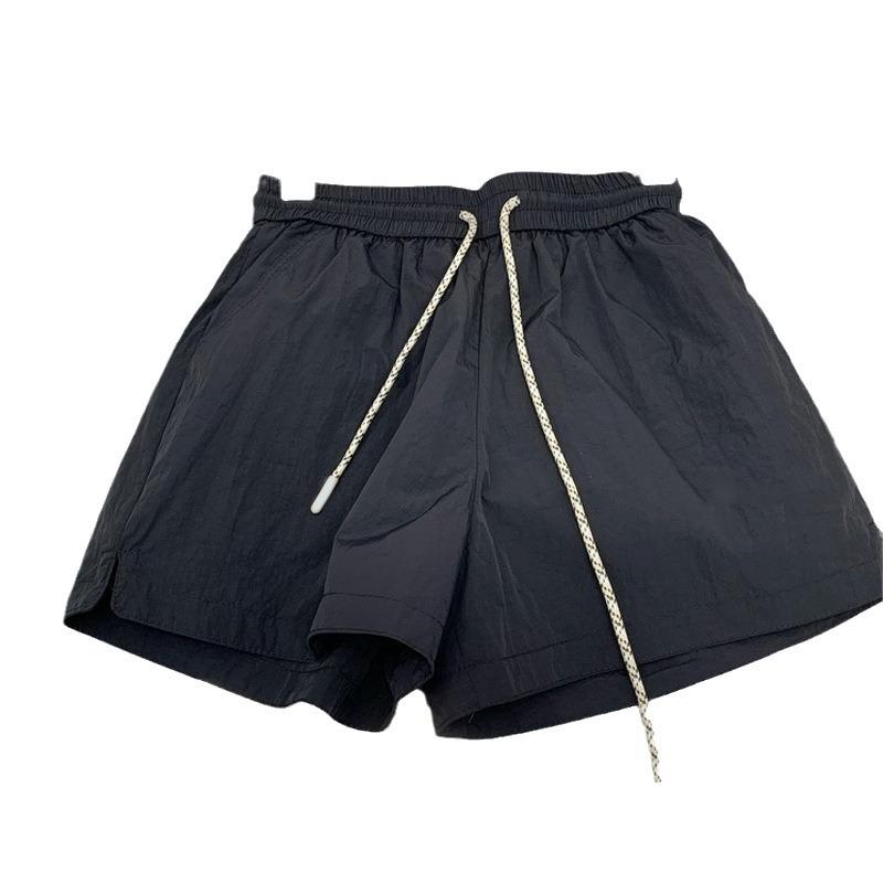 Быстросохнущие спортивные шорты женские летние маленькие размеры большие размеры свободные эластичные повседневные брюки А-силуэта с высокой талией