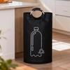 Large Capacity Empty Bottle Storage Basket With Aluminum Handle 82L Wastewater Bottle Collector Bag Folding Recycling Bin