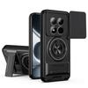 KEYSION Магнитный чехол для телефона Xiaomi POCO M8 5G M8 Pro 5G Защита камеры со сдвижной крышкой Вертикальная подставка Кольцо Ударопрочная задняя крышка