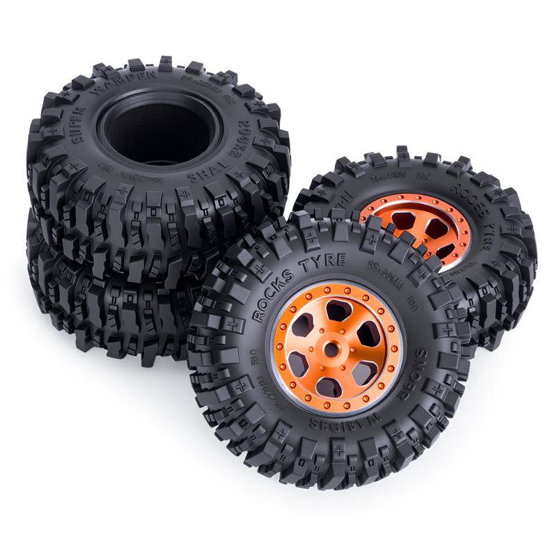 1.0 Inch Sticky Soft RC Crawler Tires  for 1/24 1/18 Scale High Clearance Upgrade Fits Axial SCX24 FMS FCX24 FCX18 Traxxas TRX4M