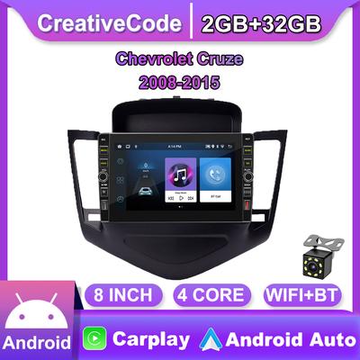 8-дюймовый автомобильный радиоприемник 2 Din Android для Chevrolet Cruze 2008-2015 с кнопочной ручкой головного устройства стерео GPS WIFI навигация мультимедийный плеер Carplay 2 + 32 ГБ