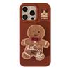 Gingerbread Man Shaking Stand Iphone17 Mobile Phone Case Apple 15promax Christmas Cartoon 14 Suitable for 13 Soft