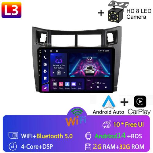 4G+64G автомобильный мультимедийный проигрыватель для Toyota Yaris 2007 Radio Fascia Car Radio 2005 - 2012 Android GPS навигатор 2 Din carplay стерео