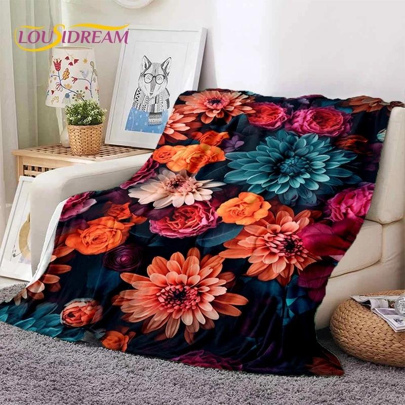 Мягкое фланелевое одеяло Dream Sun Flowers Nordic Daisy для кровати, спальни, дивана, пикника, плед для покрывала, отдыха на свежем воздухе, сна, подарок