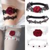 1PC Women Red Rose Flower Garters Wedding Lace Leg Ring Set Belt Thigh Ring Ladies Clothing Accessories Suspender Leg Garter