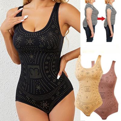 Женское бесшовное удобное боди с принтом, утягивающее белье больших размеров с эффектом коррекции живота, утягивающее белье с плоским животом, утягивающее корсетное нижнее белье с плоским верхом
