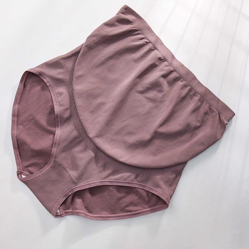 Нижнее белье для беременных Over Bump, бесшовные трусики для беременных с высокой талией, поддерживающие послеродовой живот