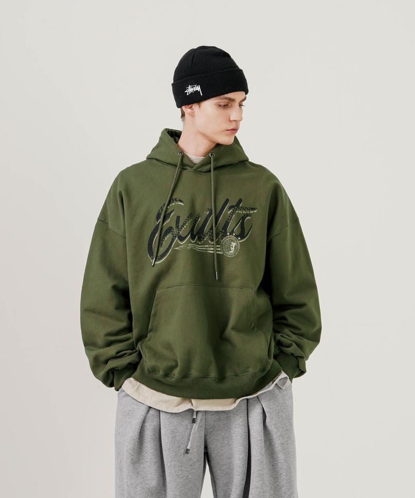 Худи из плотного хлопка Khaki Kmhd6750