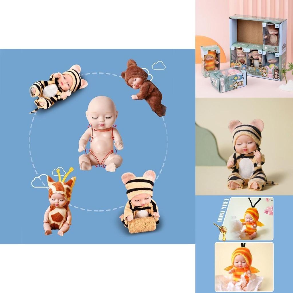 Crafted Lifelike Sleeping Newborn Baby Doll With Rotatable Limbs**