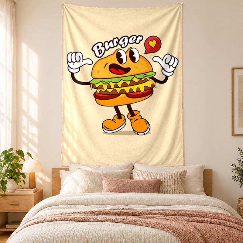 Burger Pommes Tapestry highquality for decorating living room bedroom dorm walls ideal as bedroom wallart orholiday gift