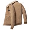 Winter New Fleece Warm Thick Jackets Men Fashion Fur Collar Corduroy Coat Men Autumn Outwear Military Casual Jacket Men