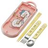 Lunch Box Trio Set Chopsticks Spoon Fork Chikawa for Children Antibacterial Treatment Easy To Open Sliding Type Made In Japan TACC2AG-A