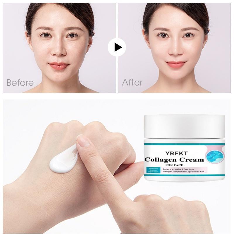 Коллагеновый крем для лица, увлажняющий питательный крем, уменьшает морщины, осветляет кожу, крем для лица, уход за кожей лица