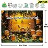 Customizable Bee & Honeycomb Tapestry Backdrop for Birthday Party