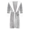 Women Winter Plush Lengthened Shawl Bathrobe Home Clothes Long Sleeved Robe Coat