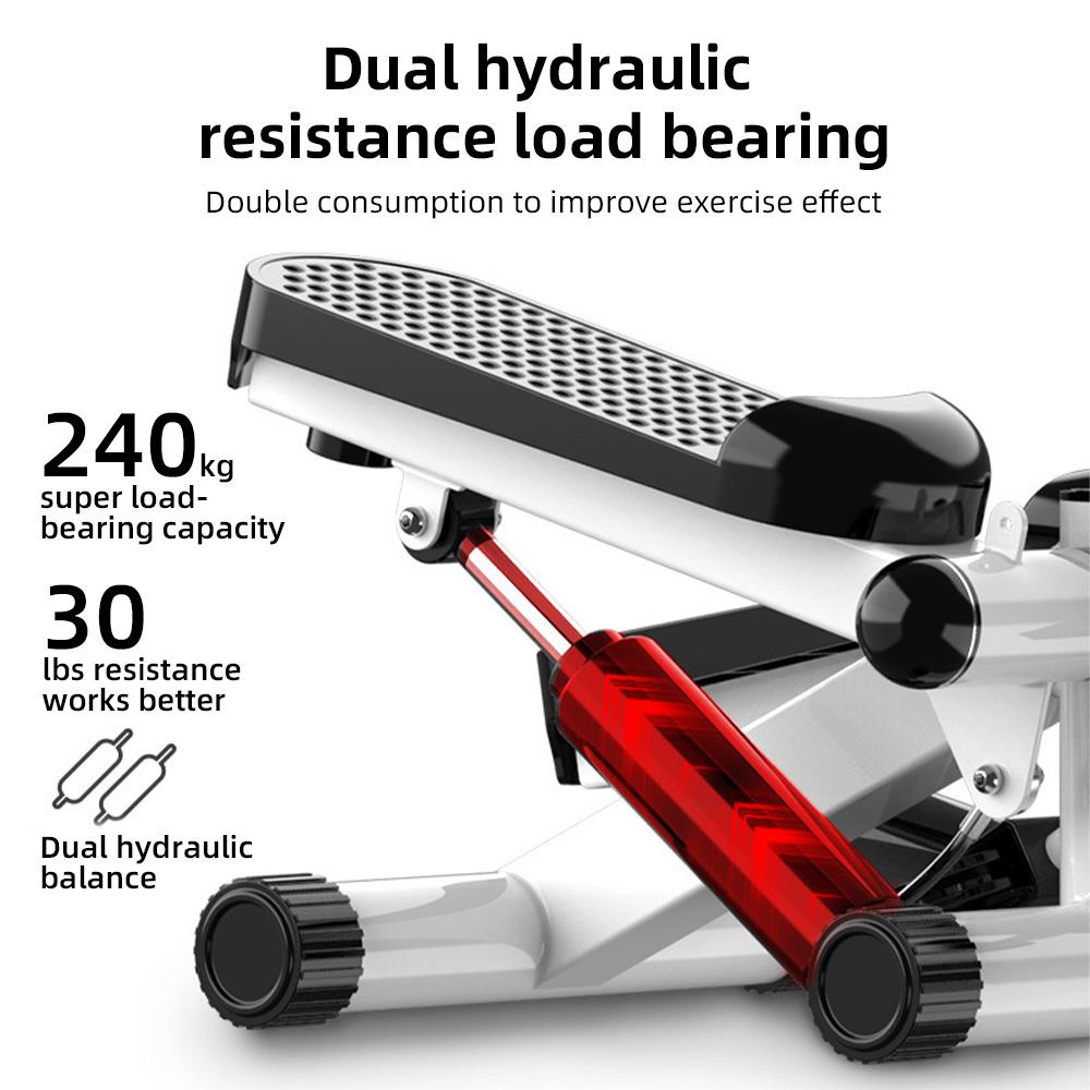 Мини-степпер для домашних упражнений с резинками, степпер для фитнеса с ЖК-монитором