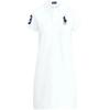 Polo Solid Color Digital Logo Embroidered Short Sleeve Dress Women Dresses White 211708197-002