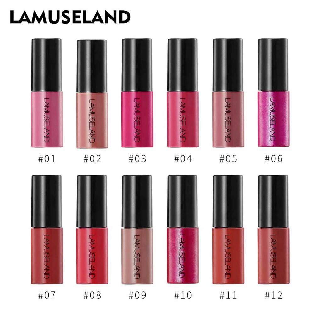 12Colors/Set Mini Cute Long-Lasting Lipstick Matte Mini Lip Gloss Waterproof Travel Kit