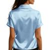 Women's Summer French Satin Shirt And Women's Short Sleeved Top